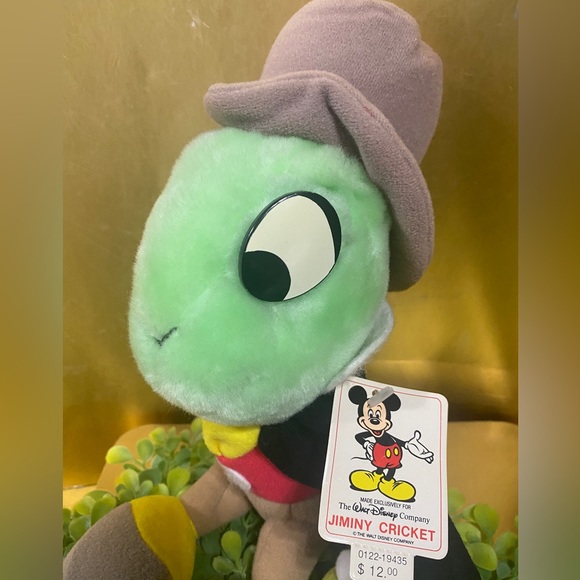 WALT DISNEY DISNEYLAND DISNEY WORLD 80’s PINOCCHIO JIMINY CRICKET PLUSH w/TAGS - Picture 14 of 16